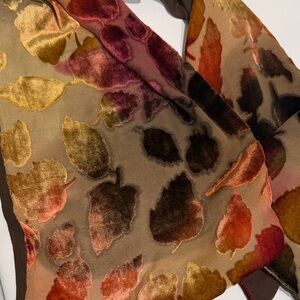 Cejon Velvet and Silk Scarf